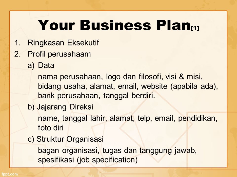 Contoh dan Cara Membuat Proposal Bisnis Plan
